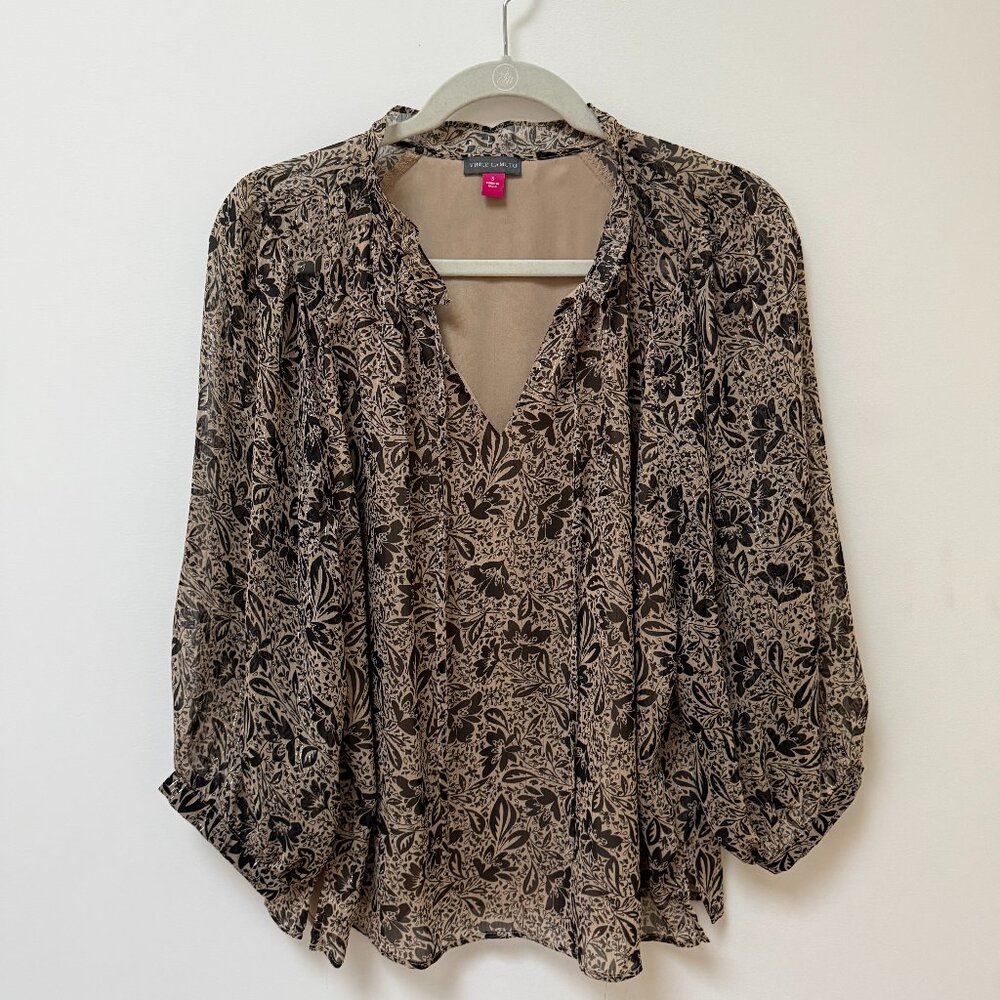 Vince Camuto Floral Shimmer Blouse